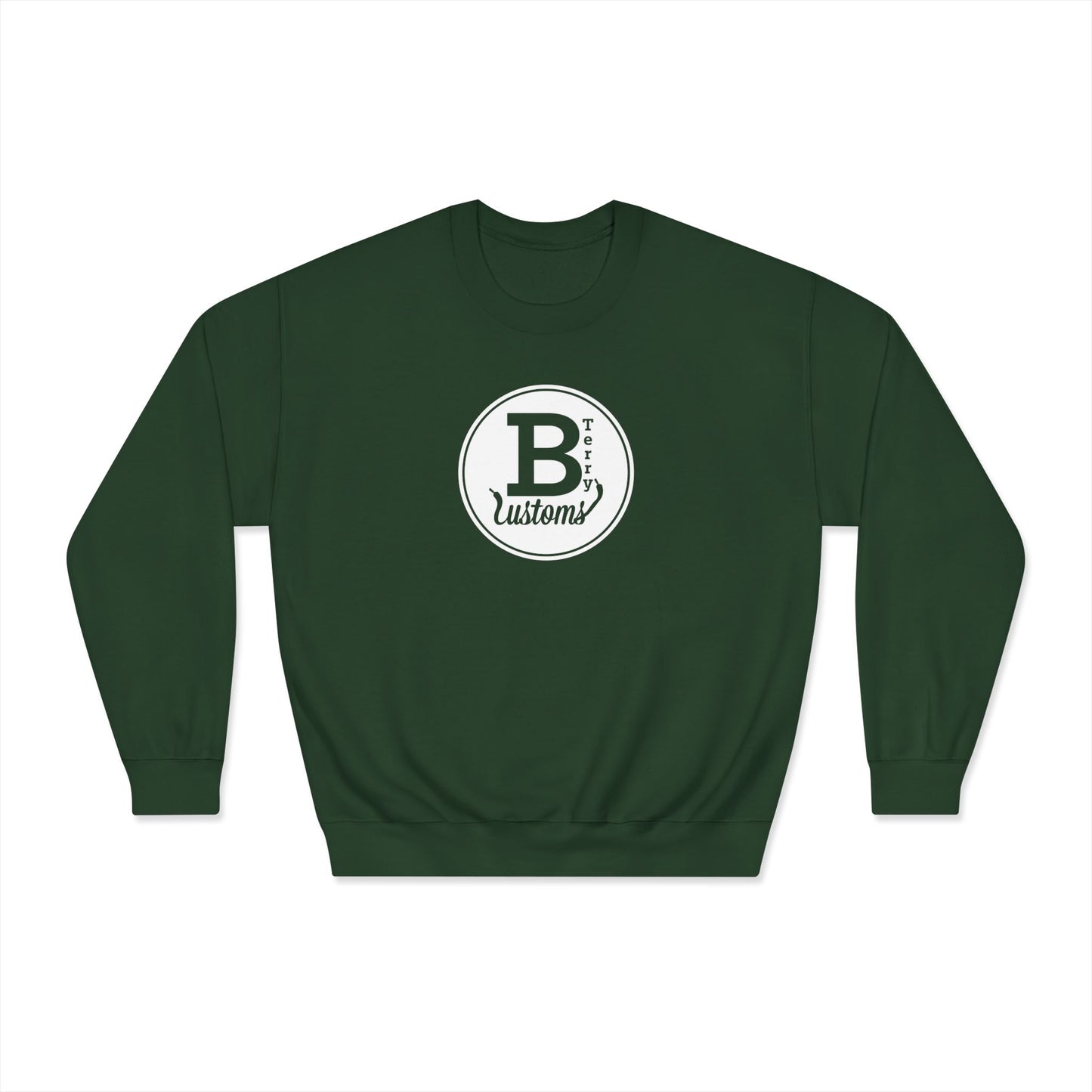 BTerry Customs Center Logo Crewneck Sweatshirt - White Style Logo