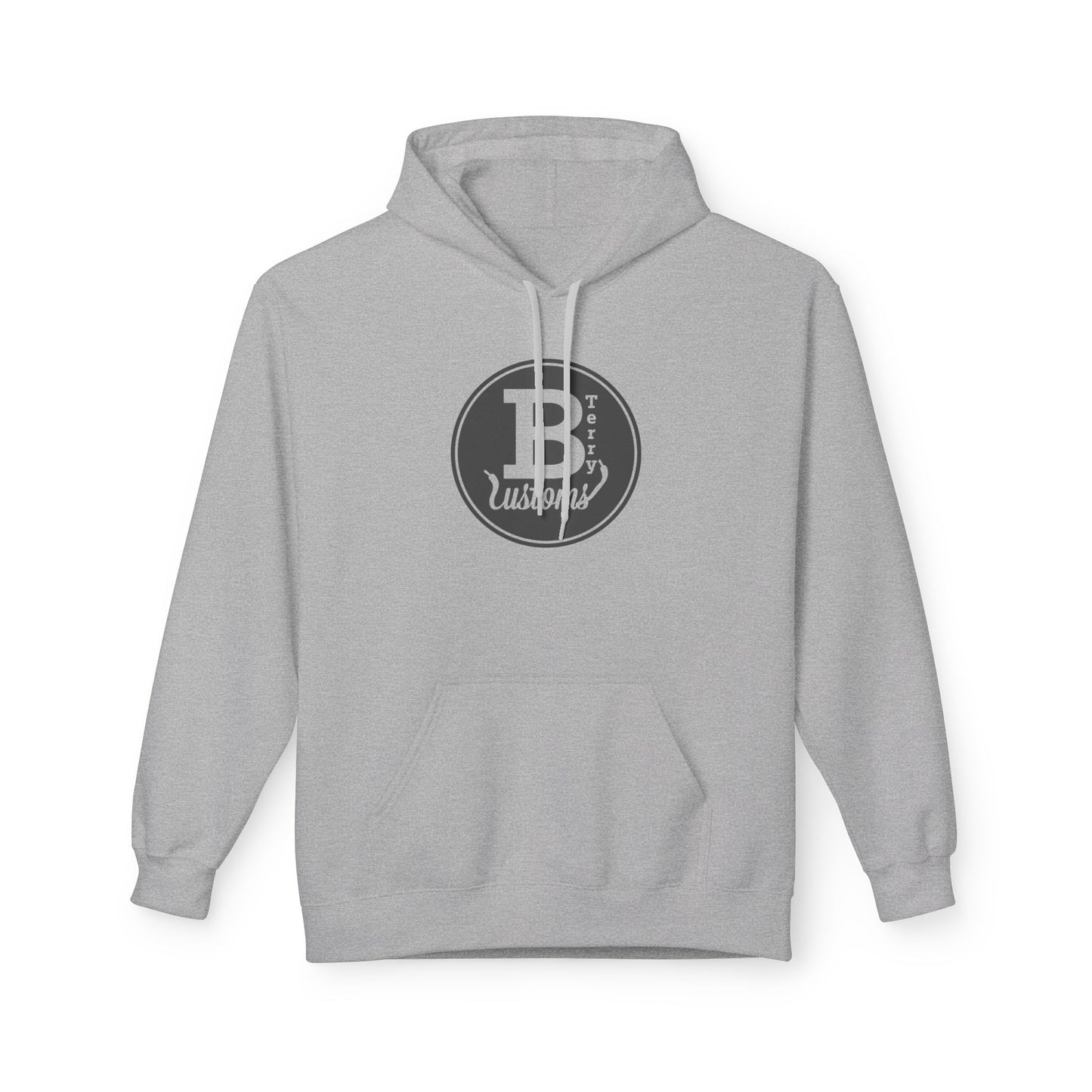 BTerry Customs Center Logo Hooded Sweatshirt - Original Grey Style Logo