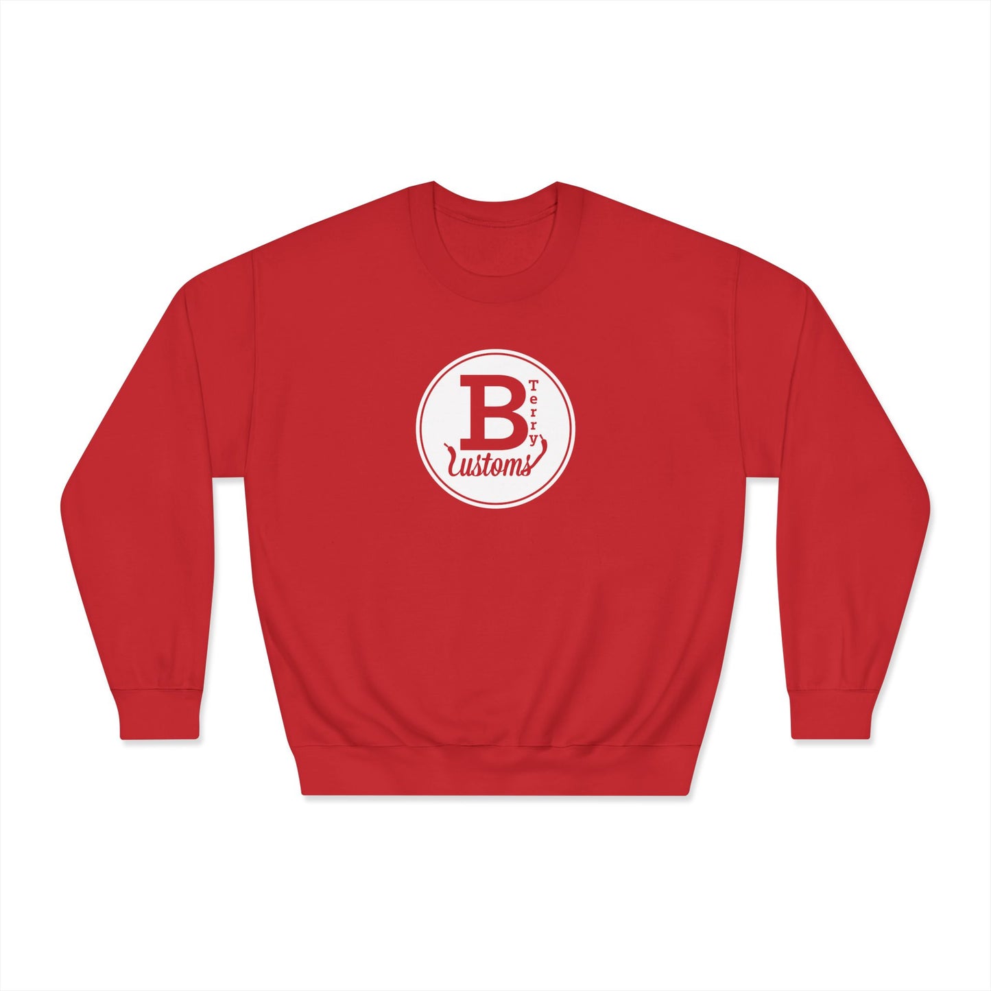 BTerry Customs Center Logo Crewneck Sweatshirt - White Style Logo