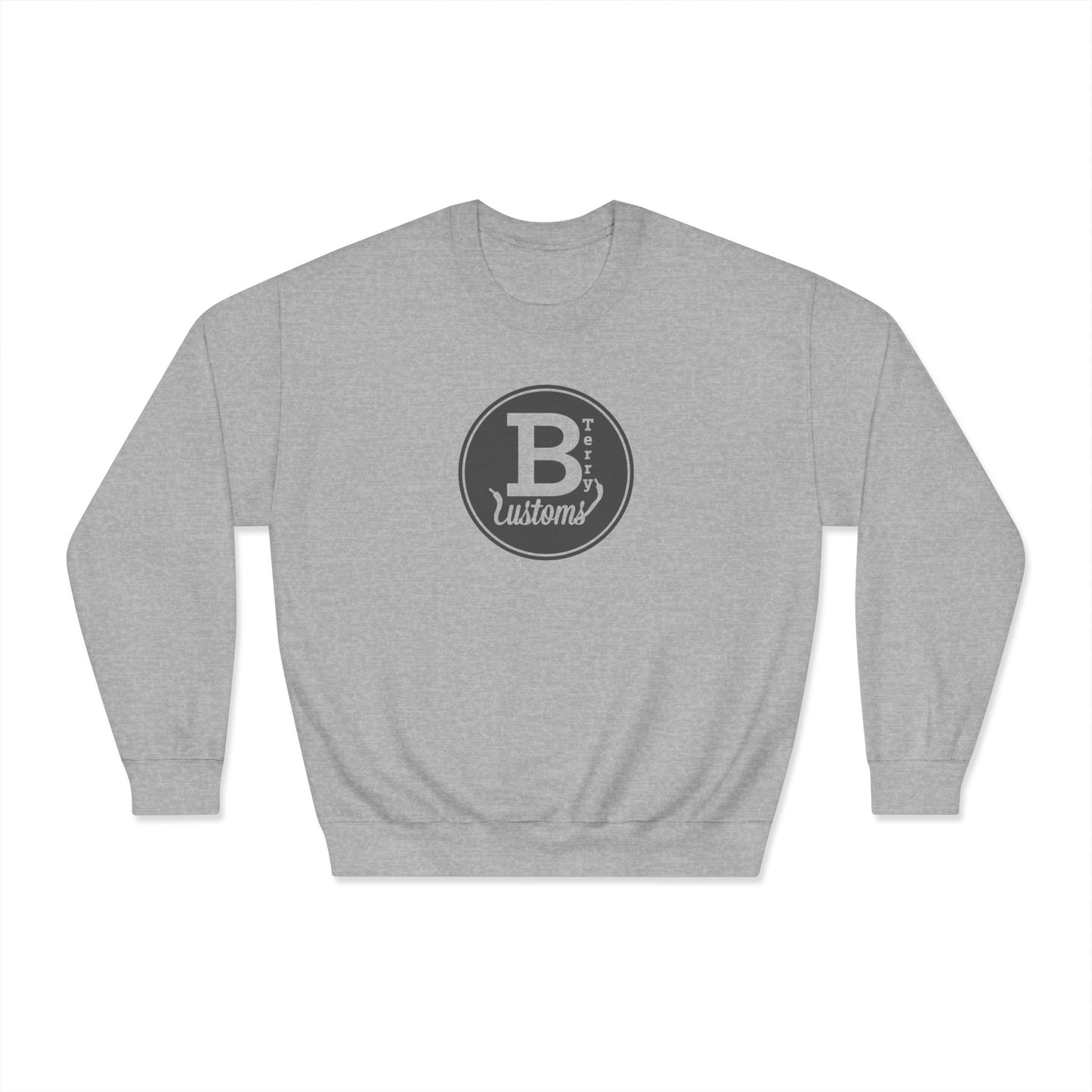 BTerry Customs Center Logo Crewneck Sweatshirt - Original Grey Style Logo