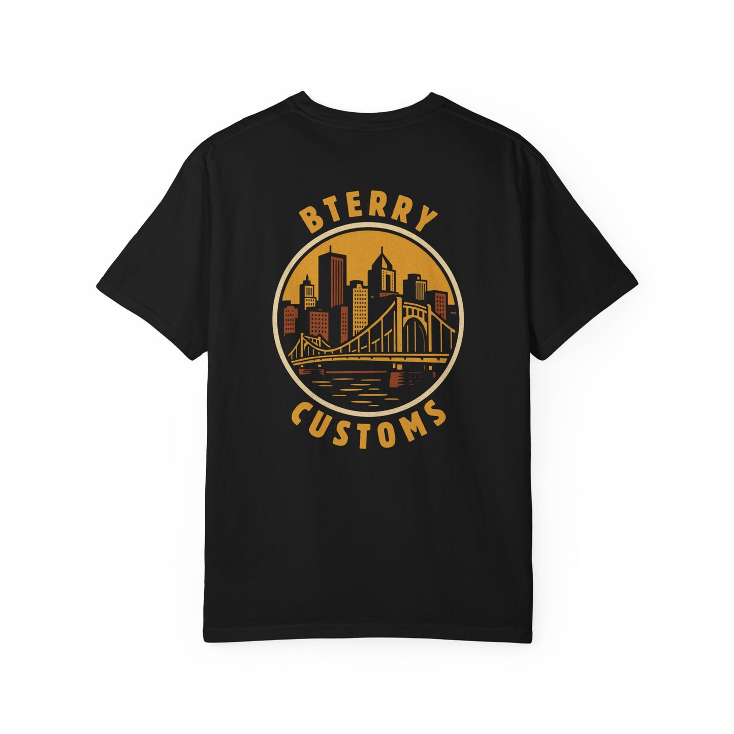 BTerry / Pittsburgh Comfort Colors T-Shirt - Yellow Logo + Back