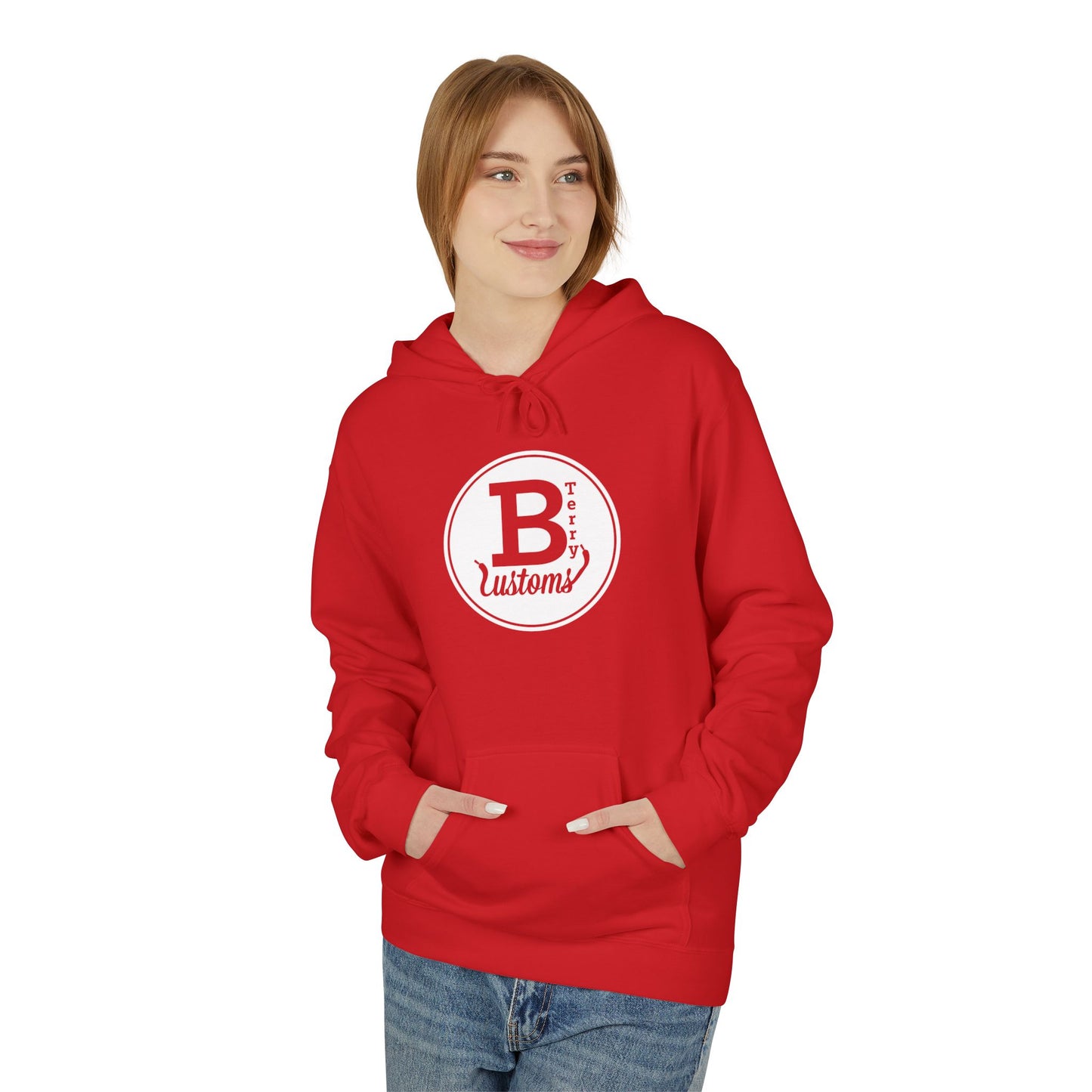 BTerry Customs Center Logo Hooded Sweatshirt - White Style Logo